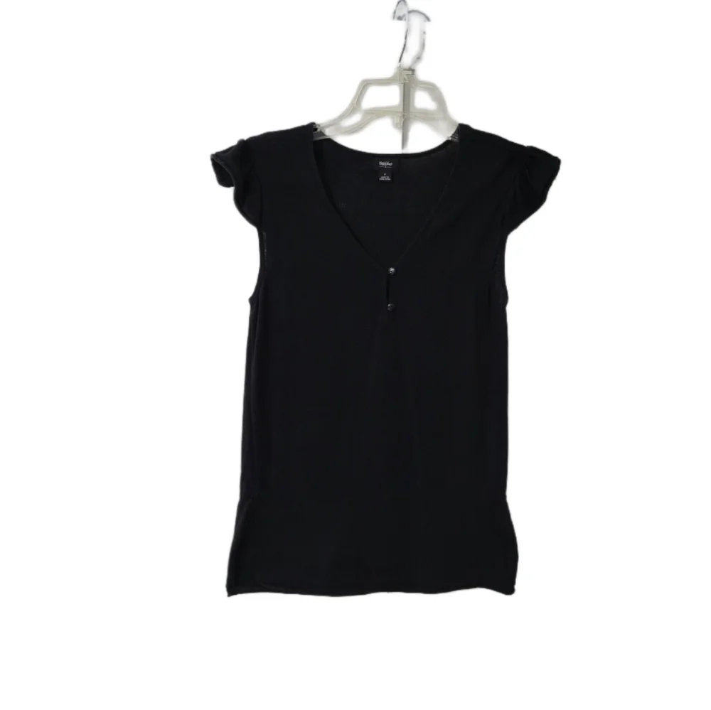 Mossimo Women's Vintage Size Small Fairy Grunge Top with Cap Sleeves Black